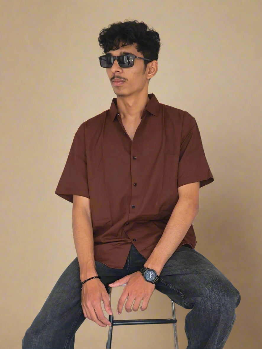 Brown Textured Shirt