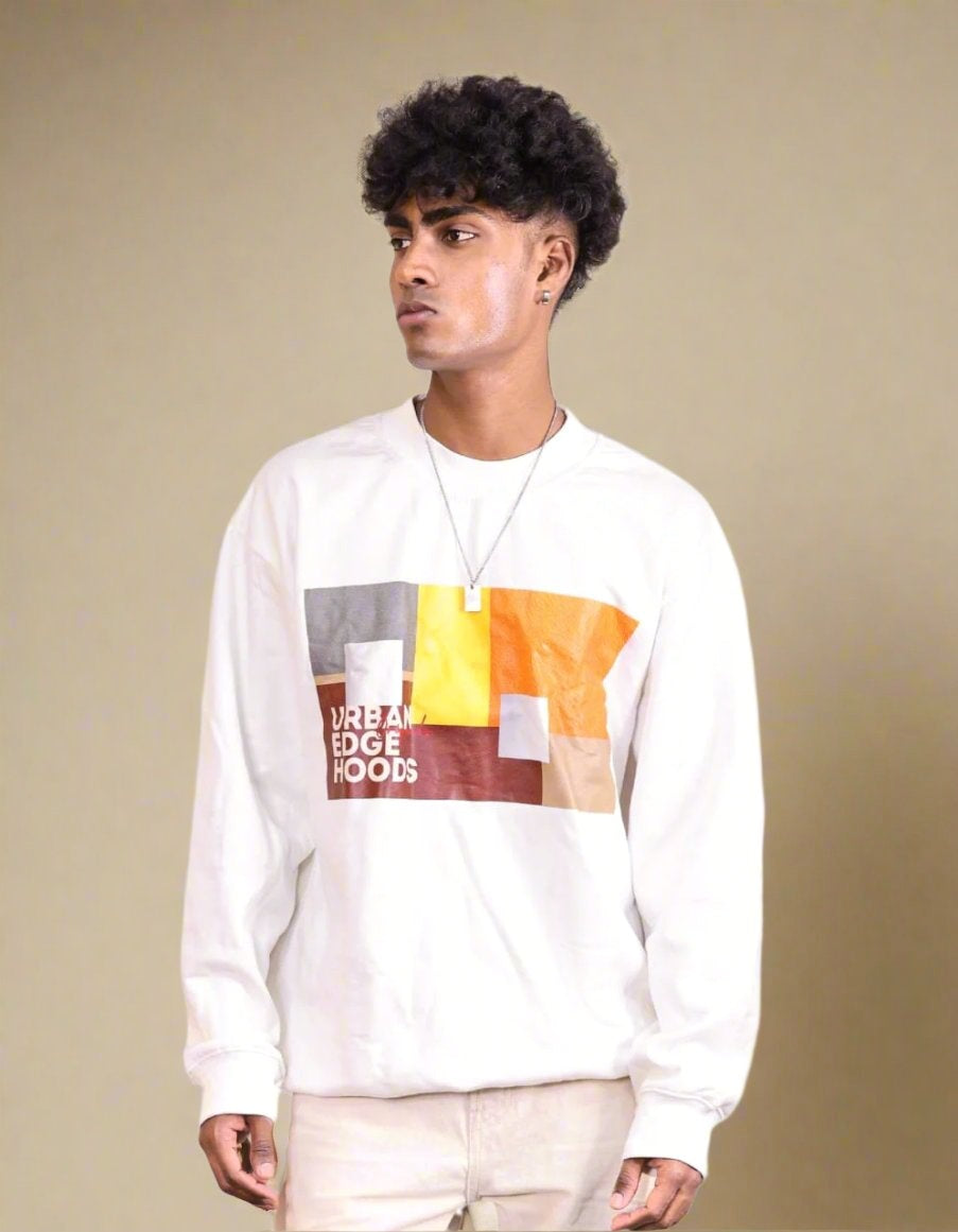 Ivory Luxe Sweatshirt by Urbanedge Hoods